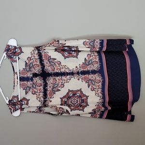 41 Hawthorne Mosaic Printed Sleeveless Top XL